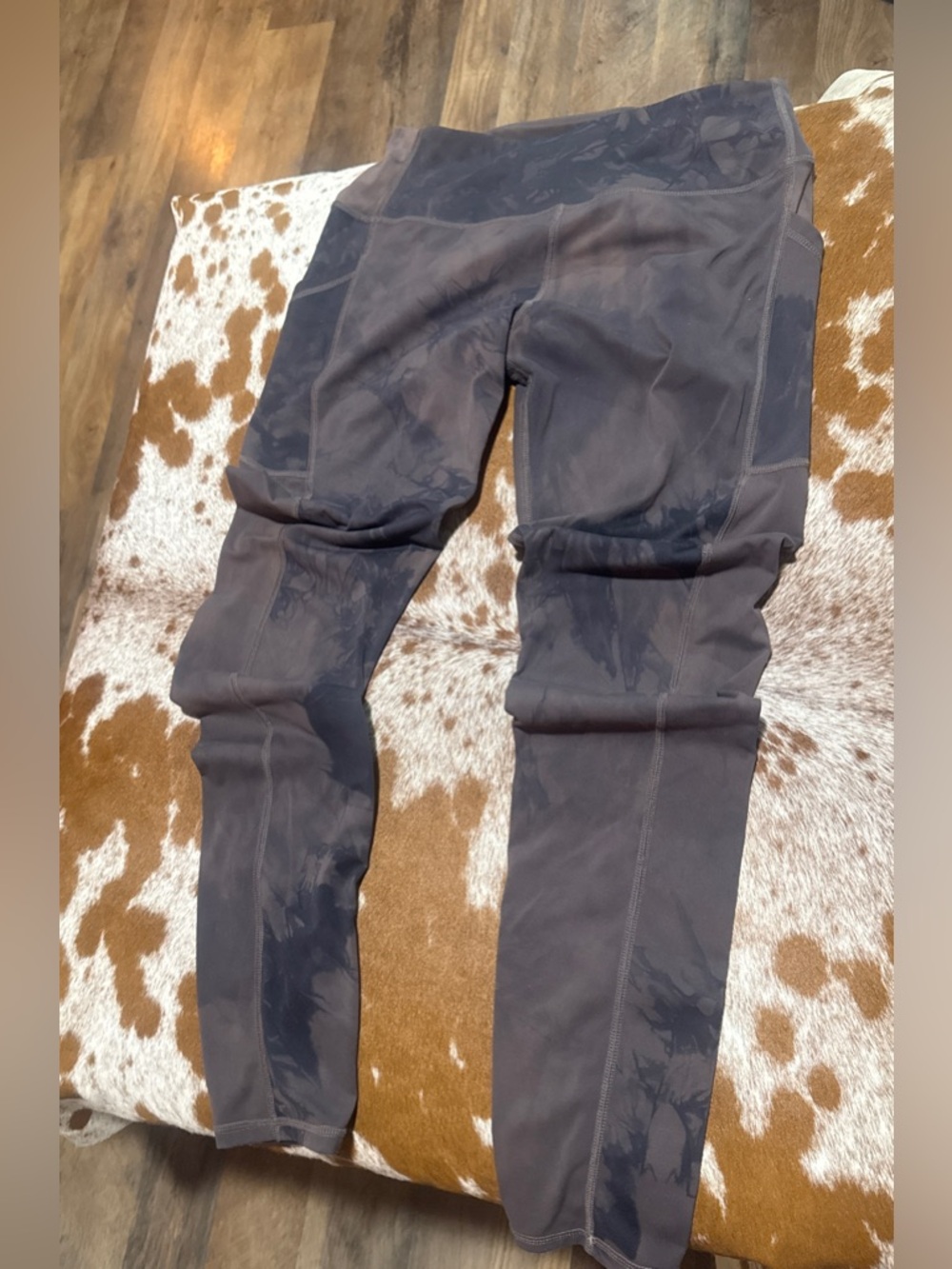Lululemon Dark Gray/Purple Tie-Dye Active Leggings